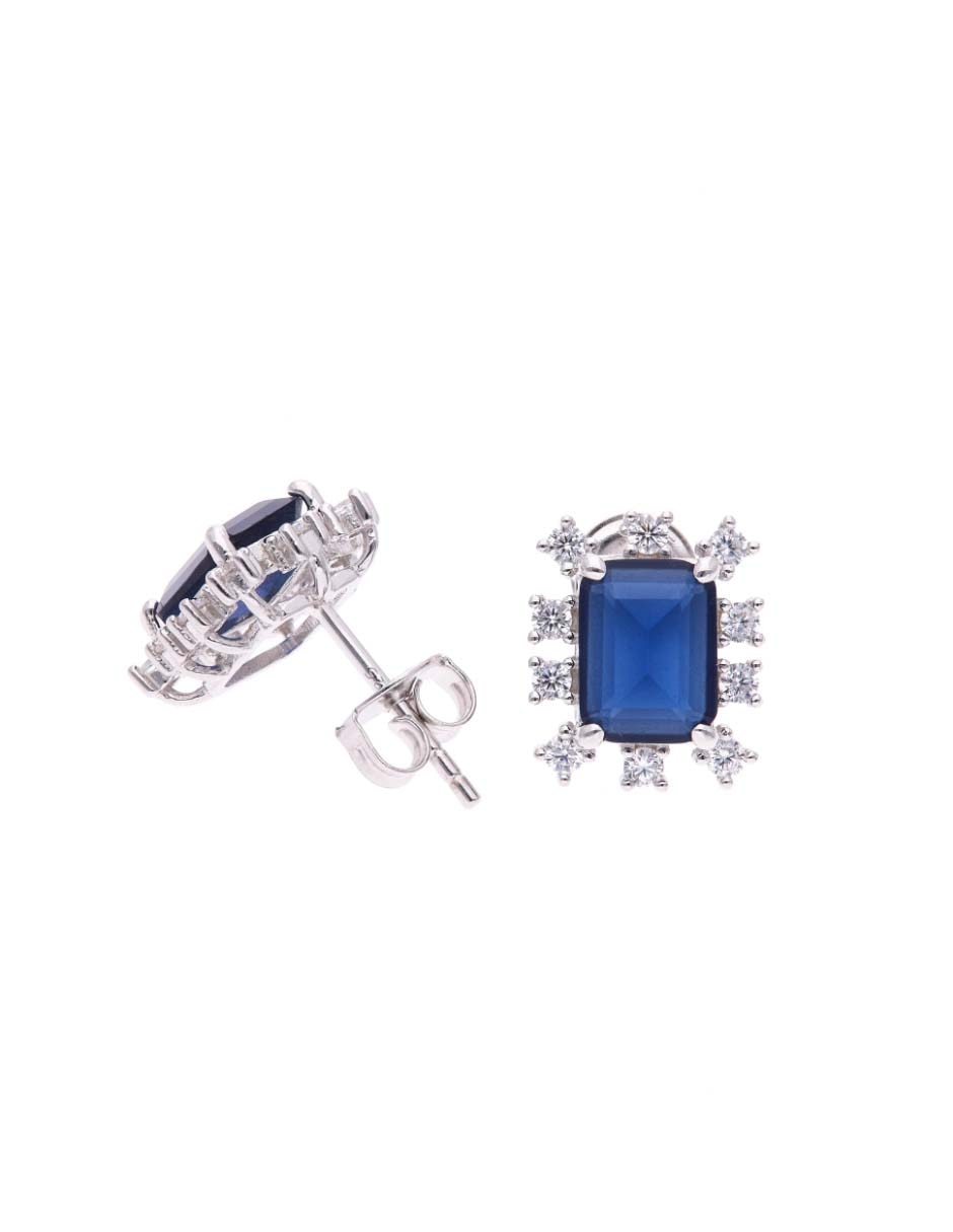 Set de aretes de plata p 925 con acabado brillante 2
