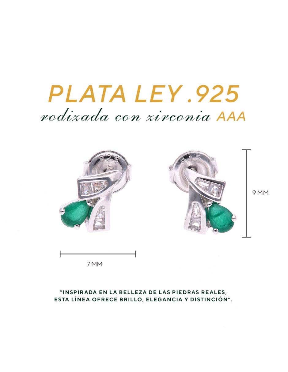 Set de aretes Universal de Plata P 925 con acabado brillante 5