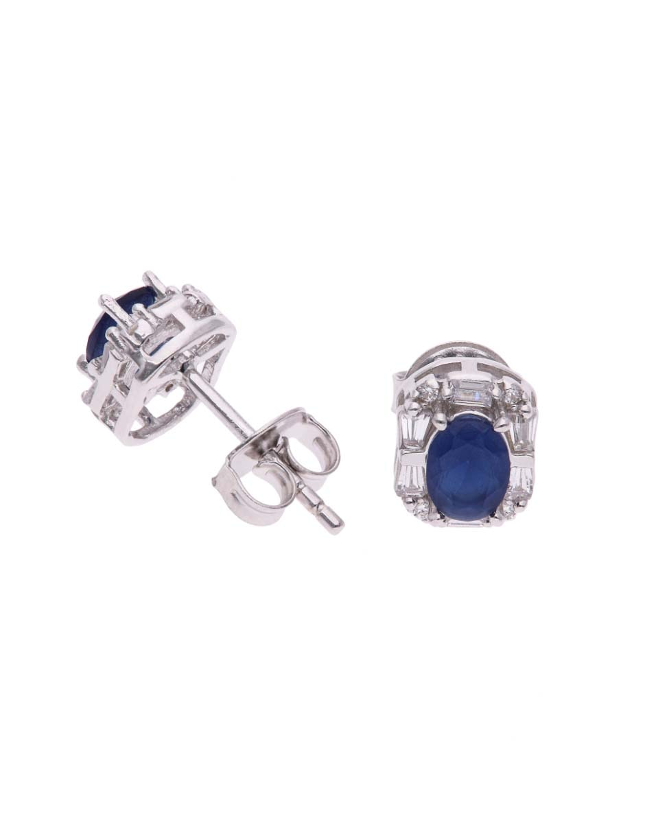 Broqueles de plata P 925 con acabado brillante zirconia 4