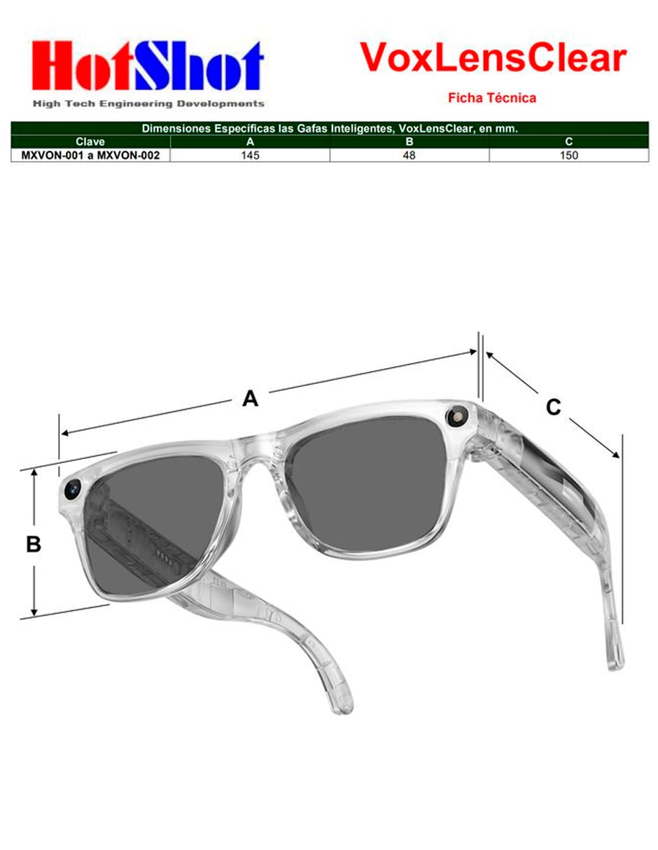 Lentes de sol voxlensclear unisex 4