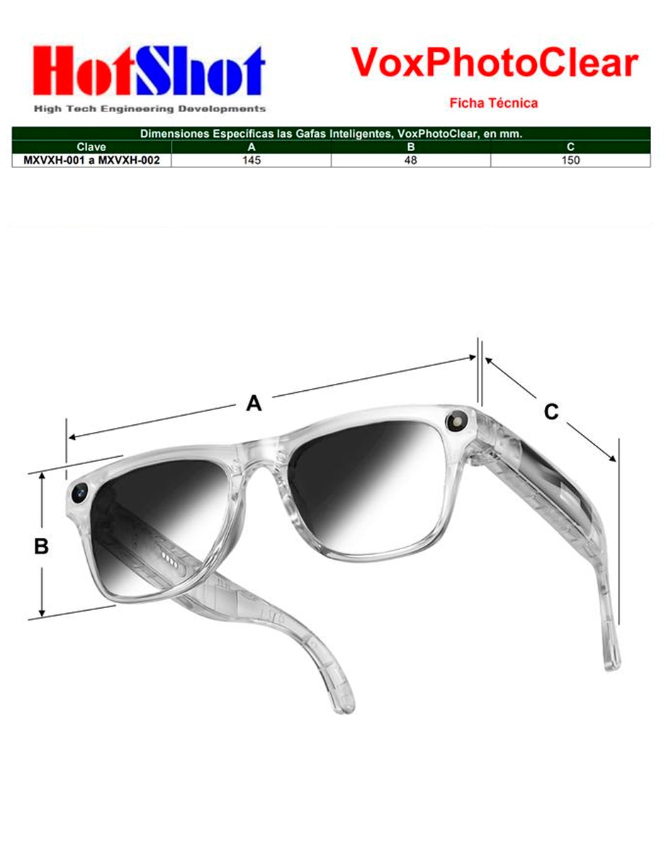 Lentes de sol voxphotoclear unisex 5