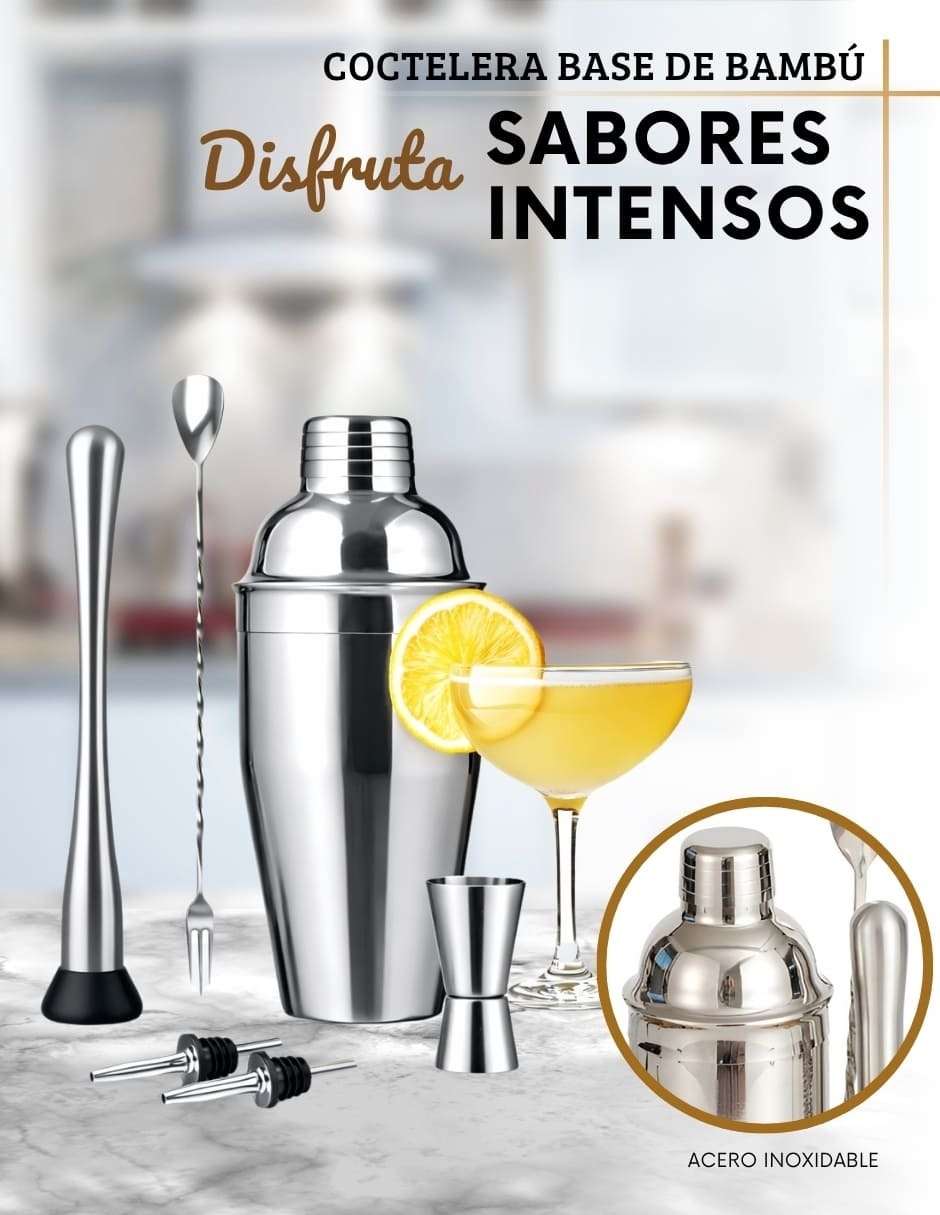Set cocteles de acero inoxidable 3