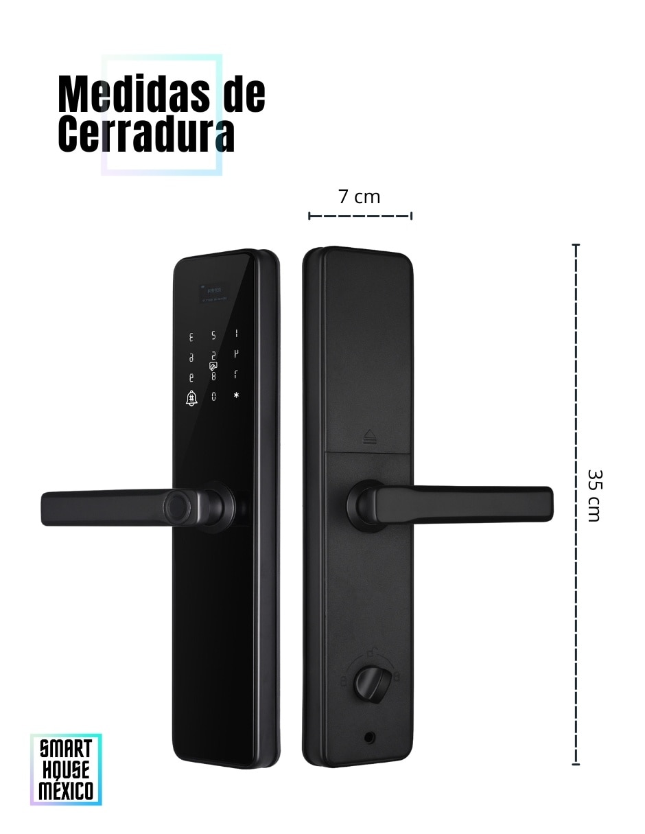 Cerradura digital Smart House Glacier de derecha e izquierda