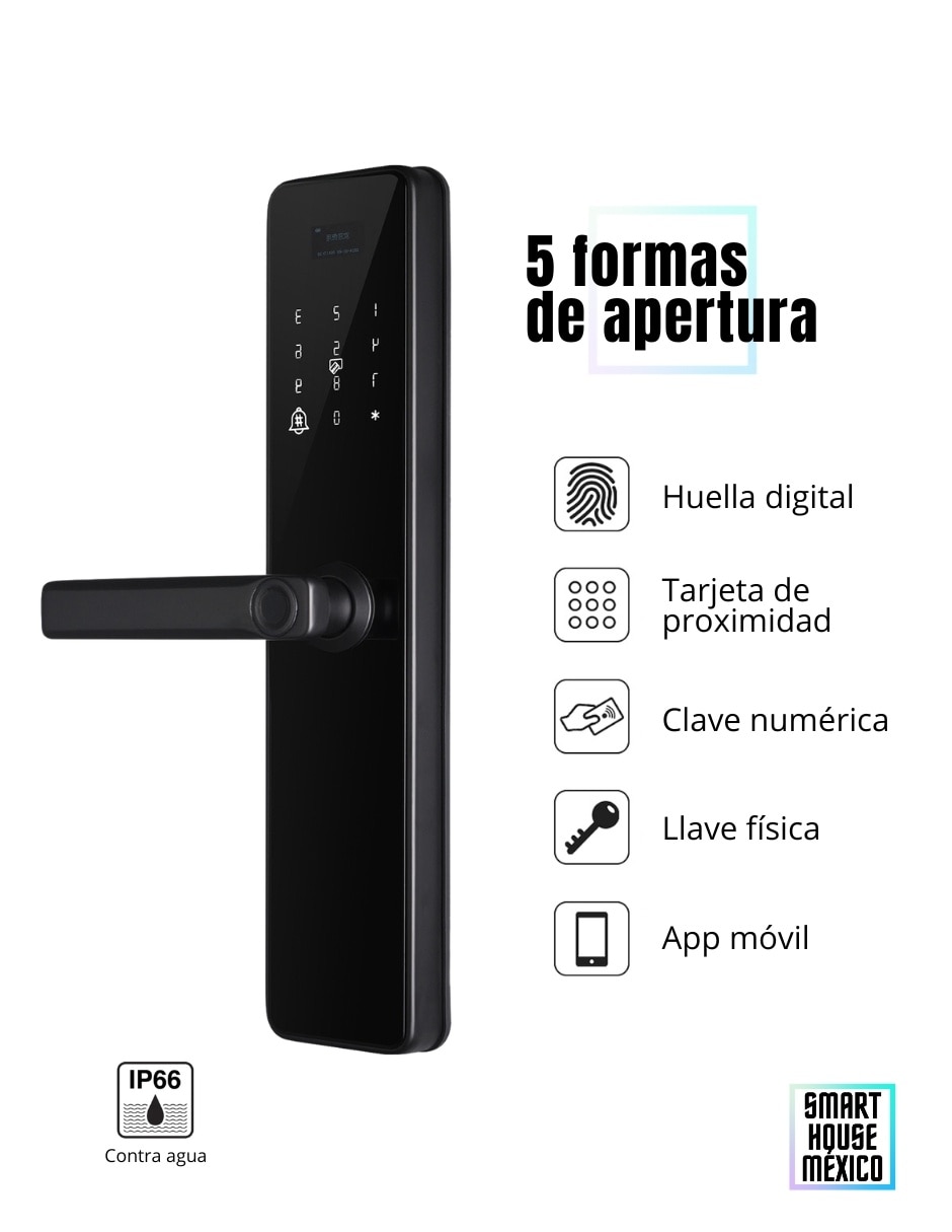 Cerradura digital Smart House Glacier de derecha e izquierda