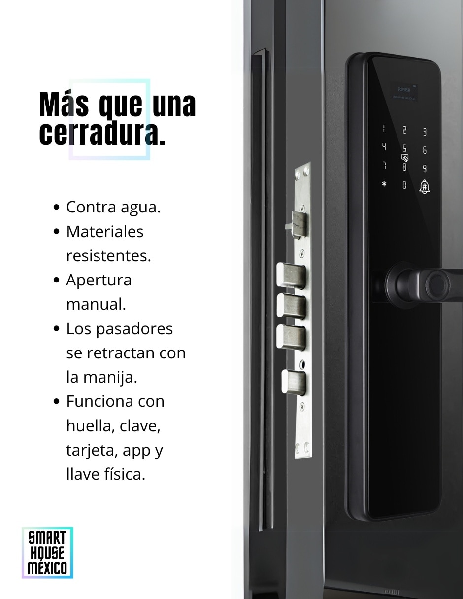 Cerradura digital Smart House Glacier de derecha e izquierda