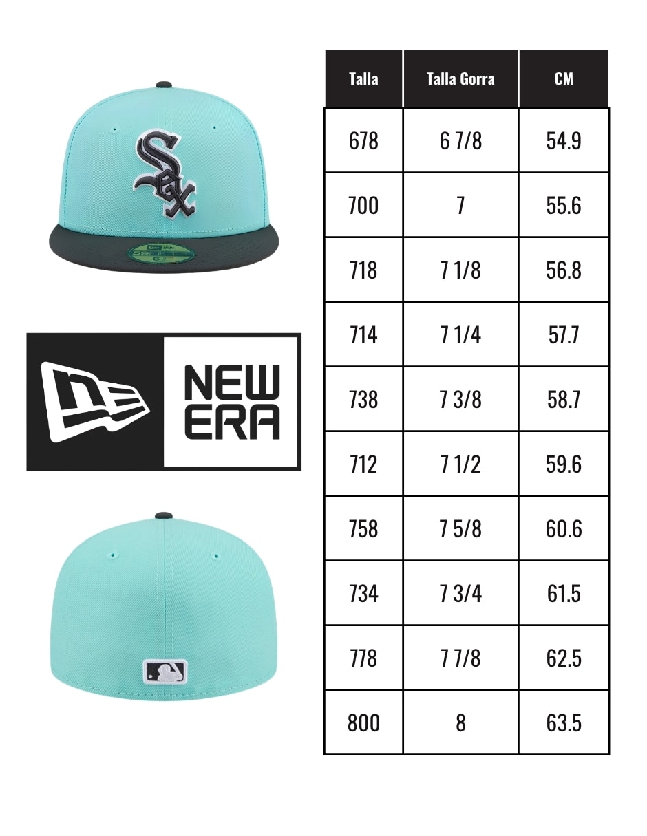 Gorra visera plana cerrada para béisbol New Era Chicago white sox para adulto