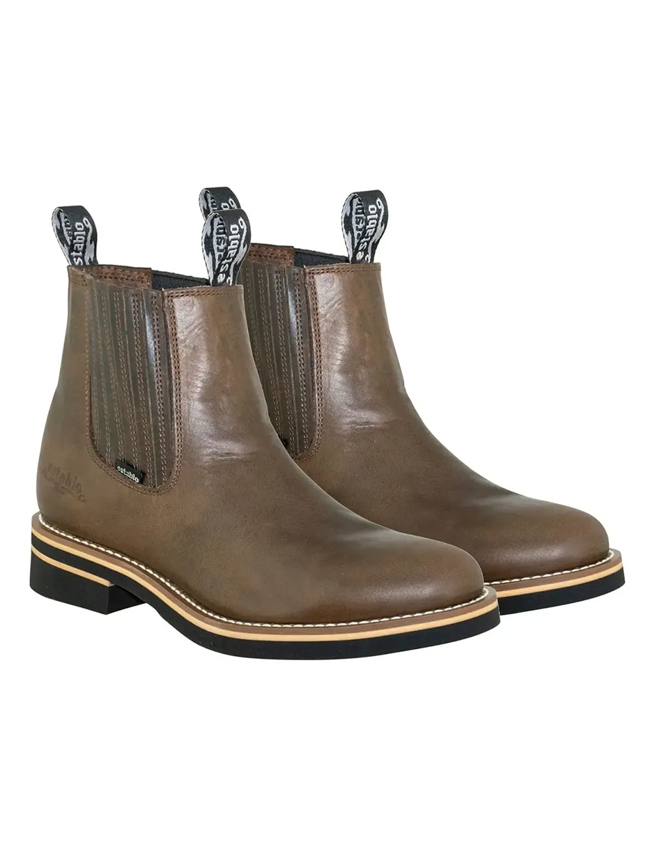 Bota establo de piel para hombre