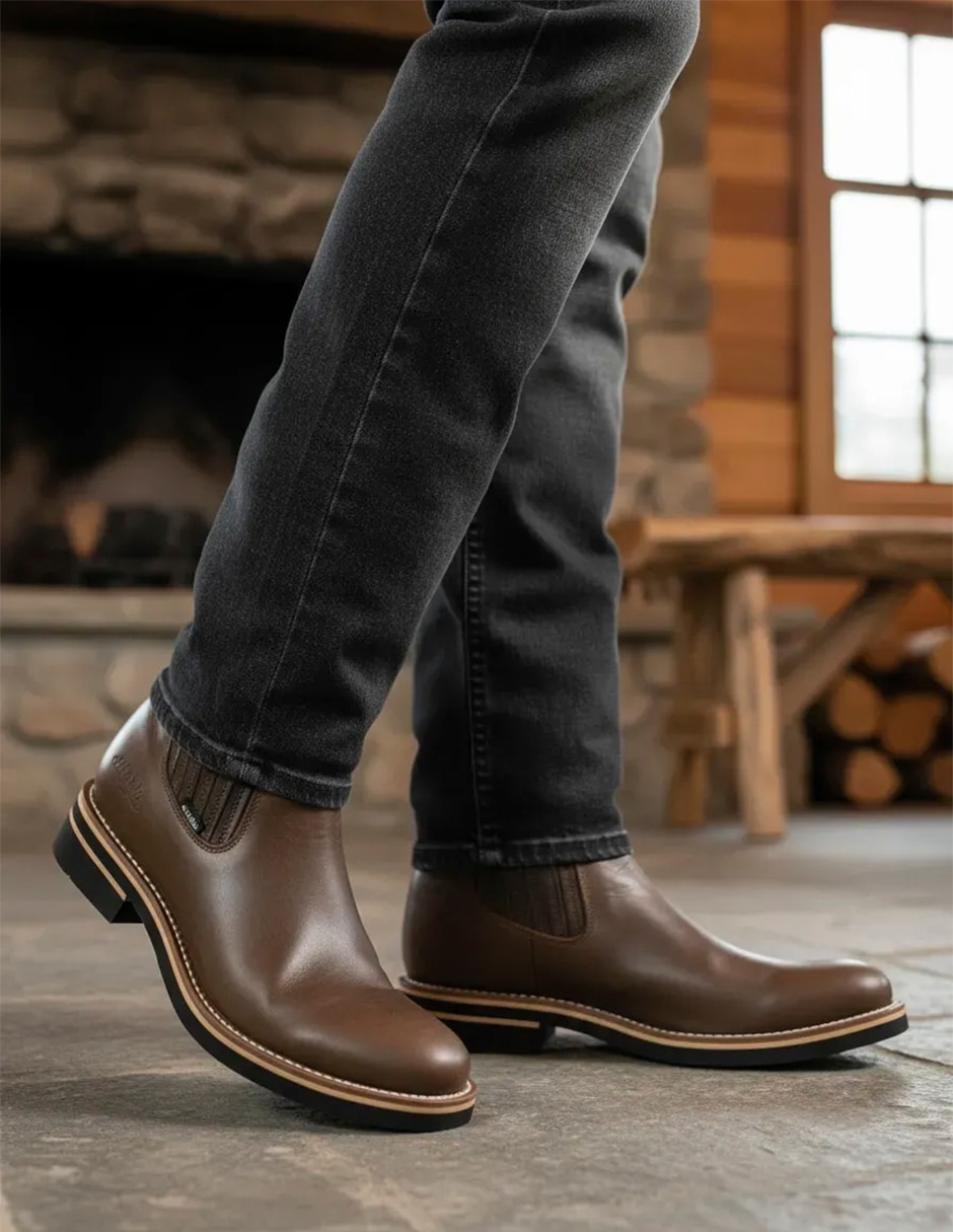 Bota establo de piel para hombre