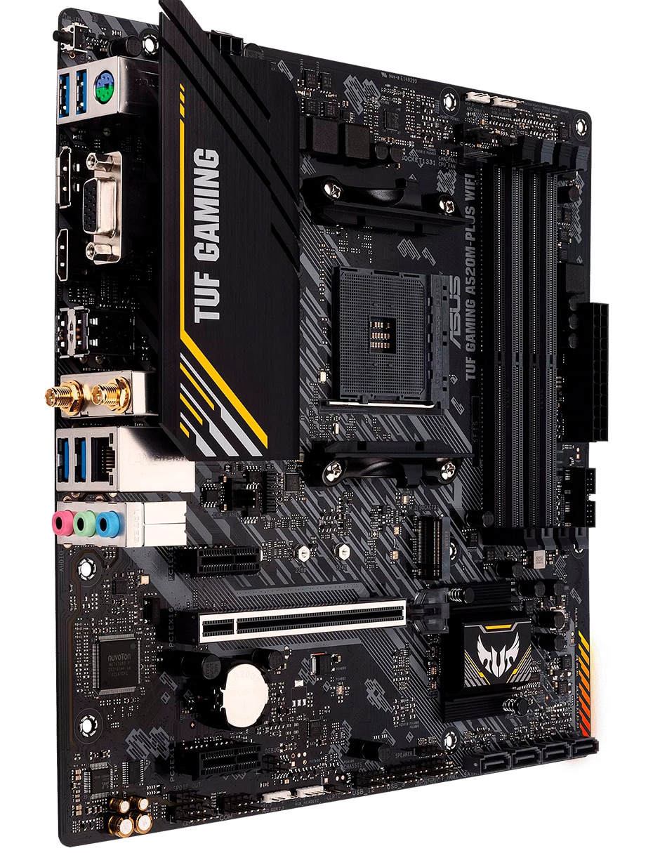Tarjeta madre TUF GAMING A520M-PLUS con procesador 4