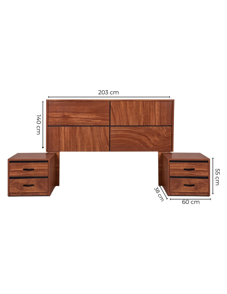 Set cabecera de madera 10