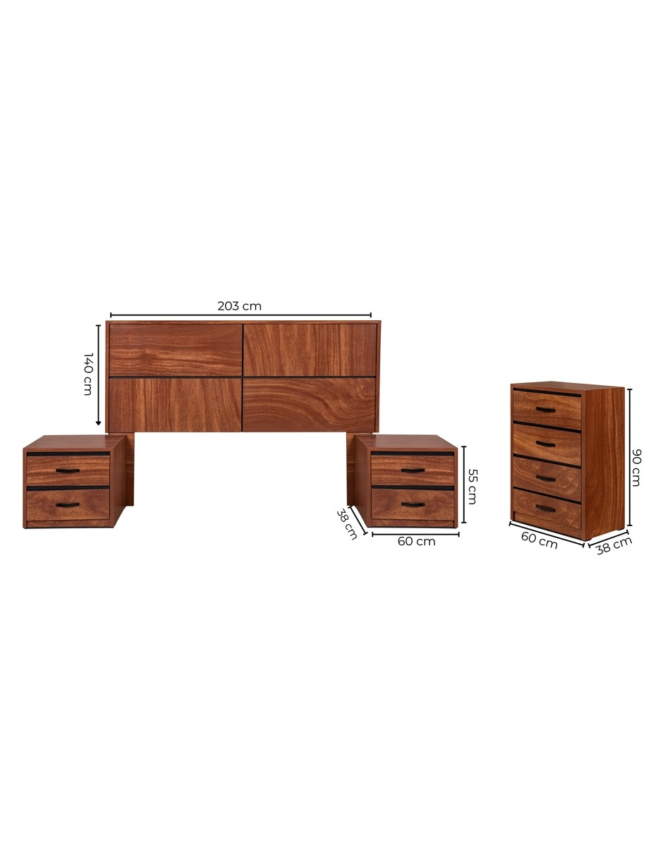 Set Recámara Windsor de Madera 9