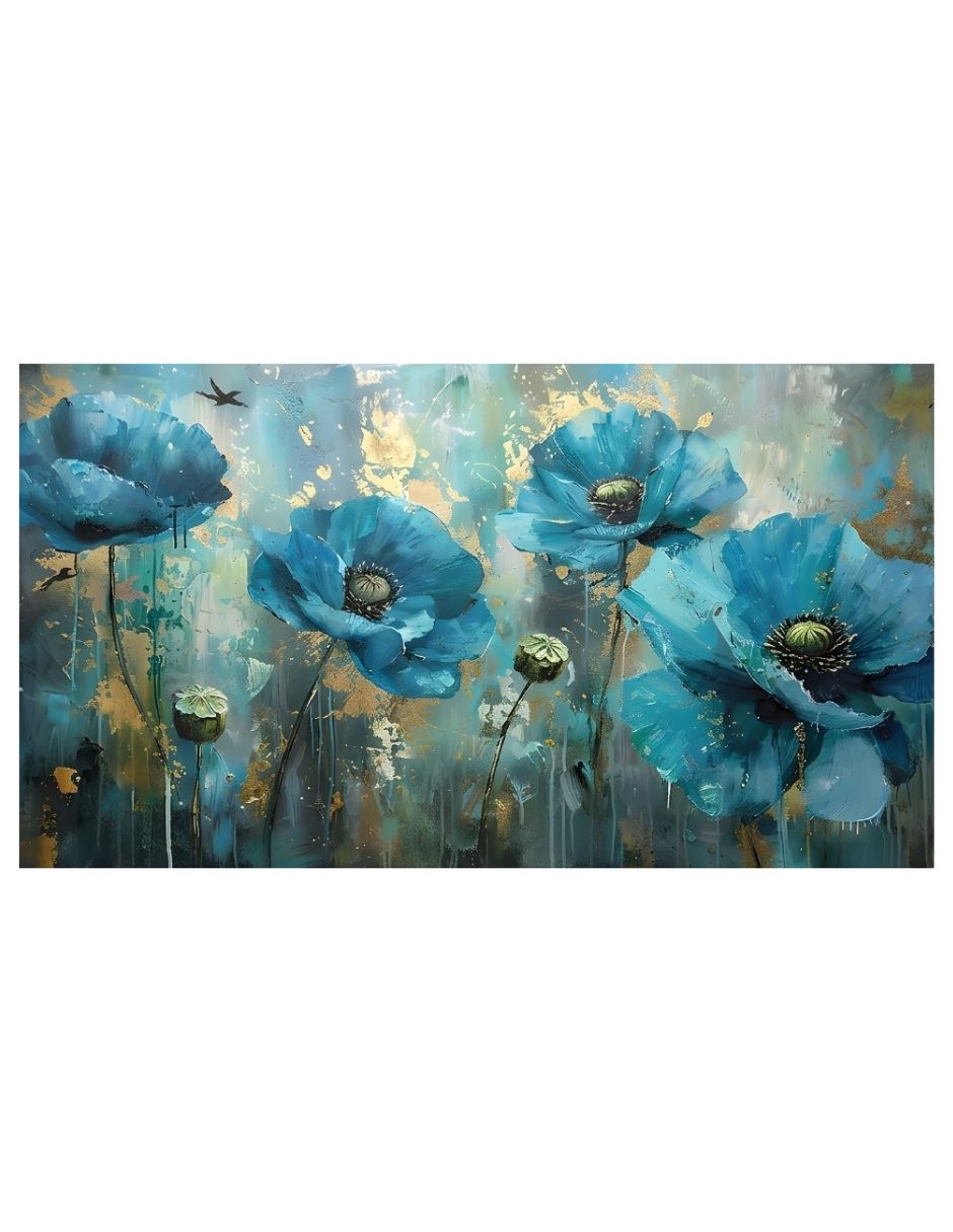 Cuadro decorativo Azul Amapola