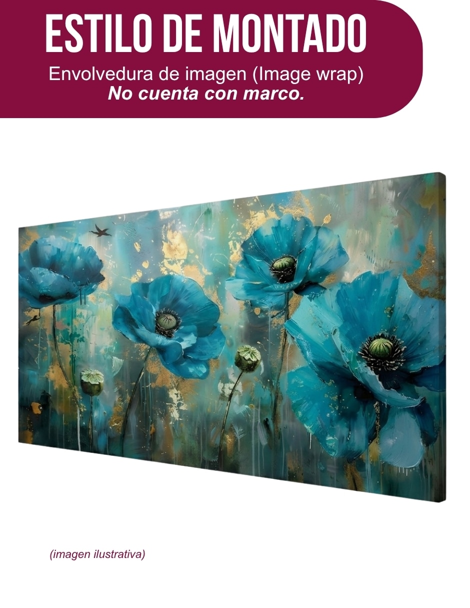 Cuadro decorativo Azul Amapola 8