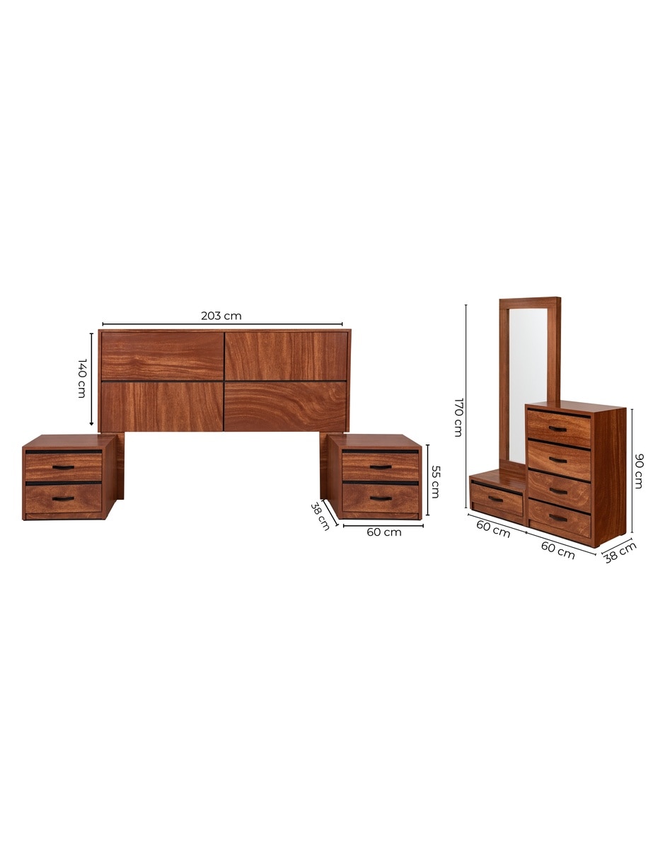 Set Recámara de Madera 12
