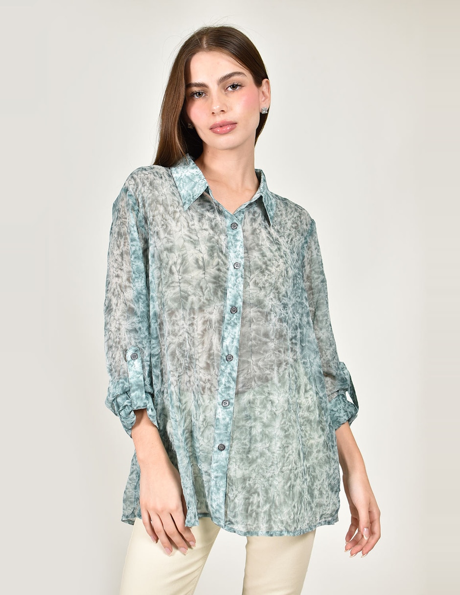 Blusa camisera manga larga para mujer 3