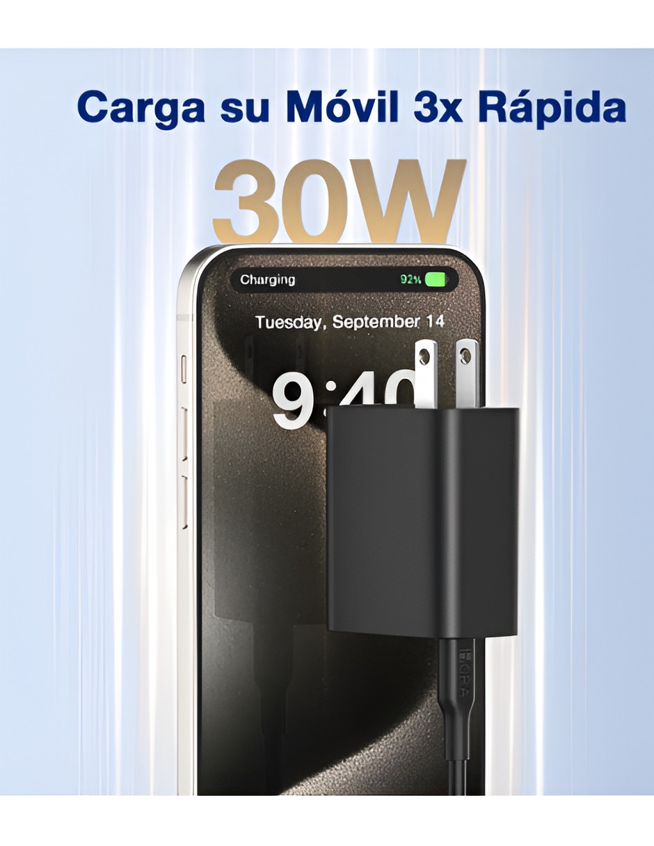 Cable tipo C XTLLAR14893 USB + USB tipo C 30 W 3