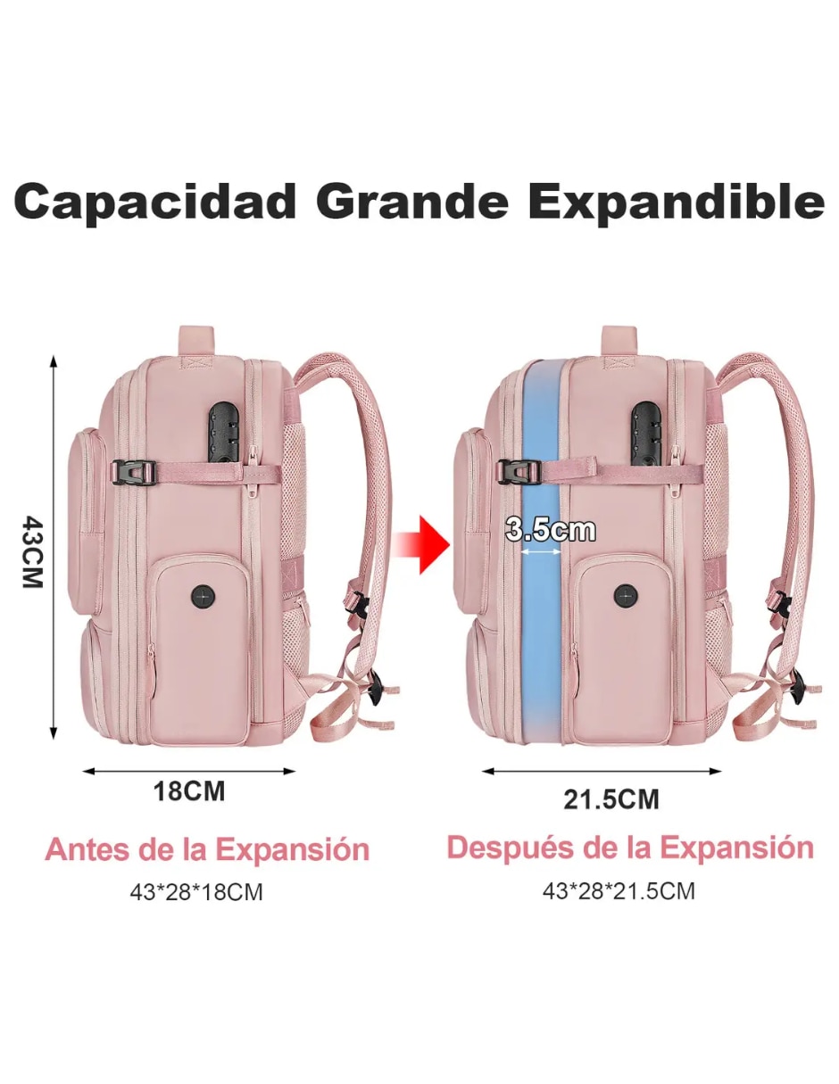 Mochila con portalaptop impermeable unisex 5
