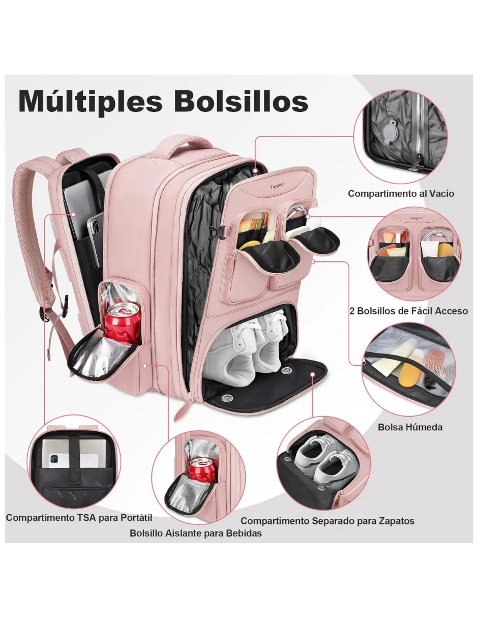 Mochila con portalaptop impermeable unisex 4