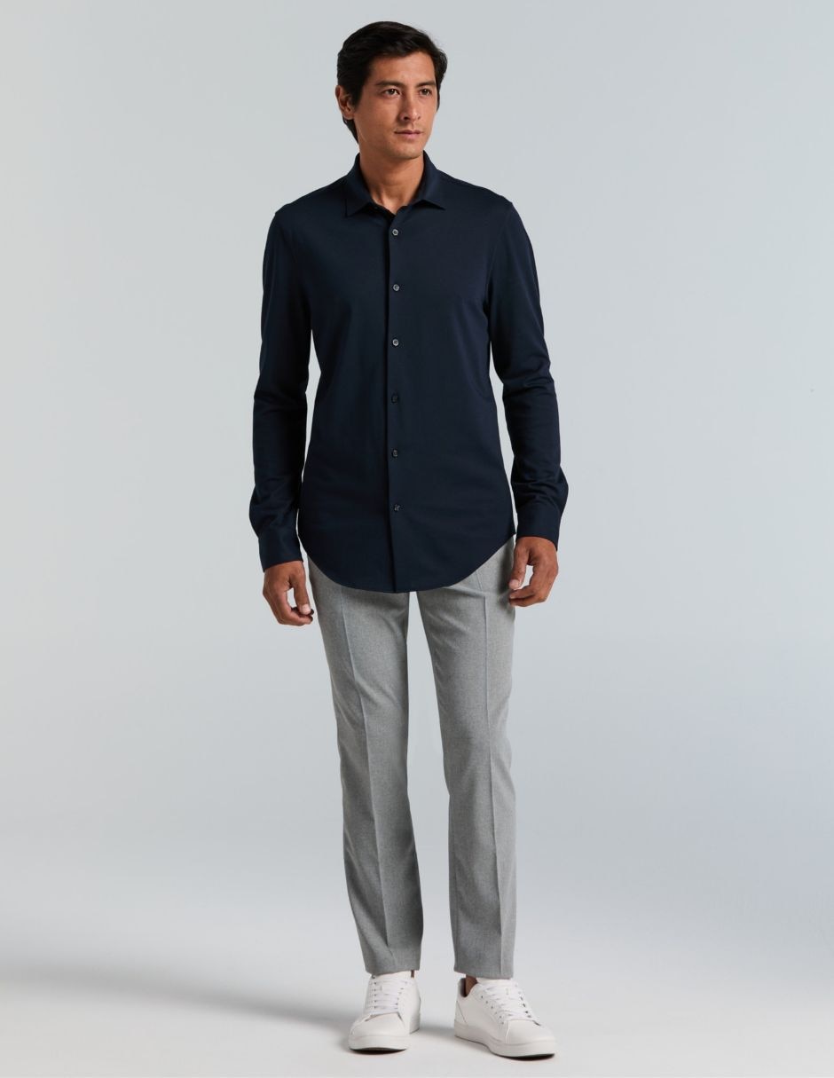 Camisa business casual perry ellis manga larga para hombre
