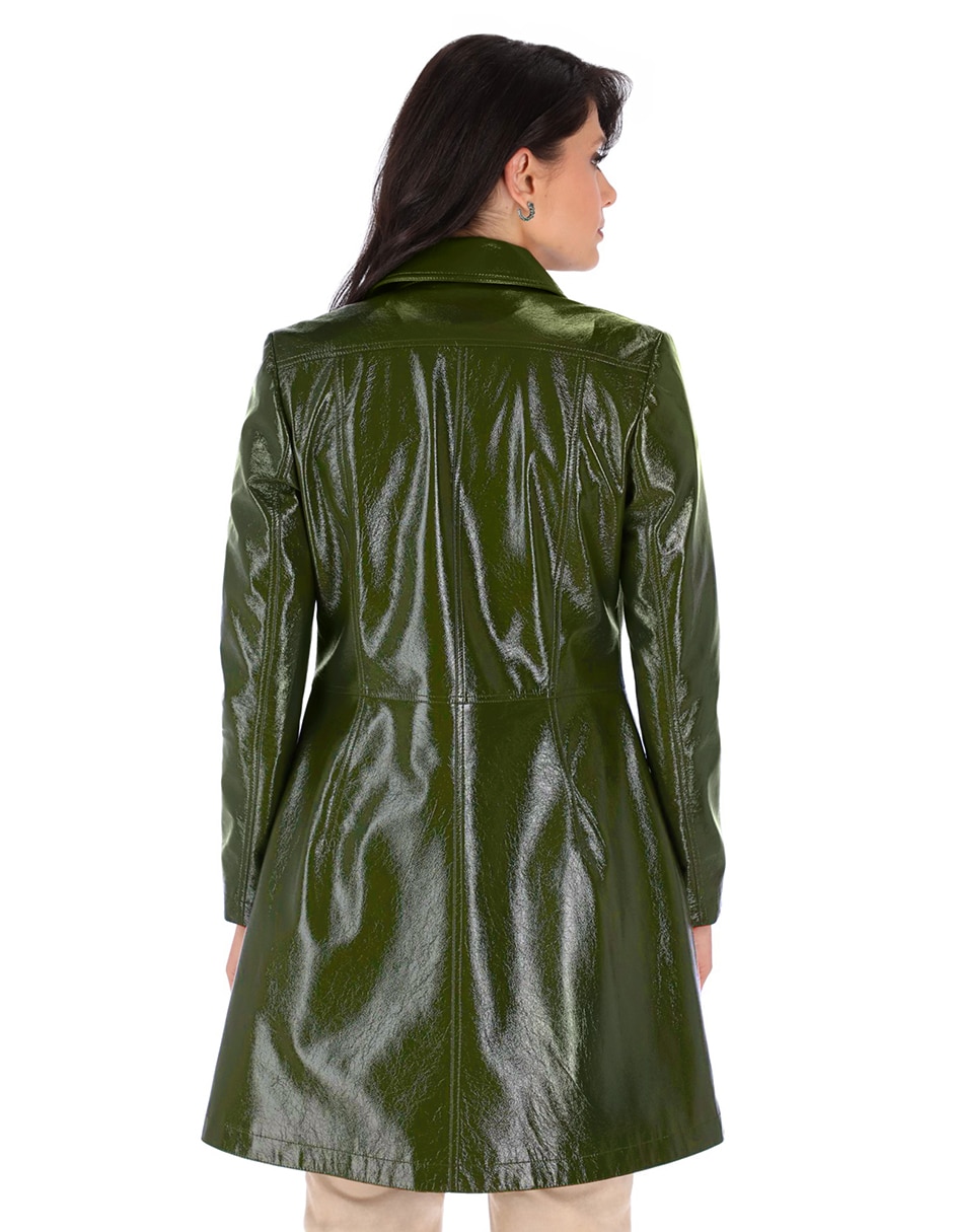 Gabardina resistente al agua con bolsillos para mujer 2