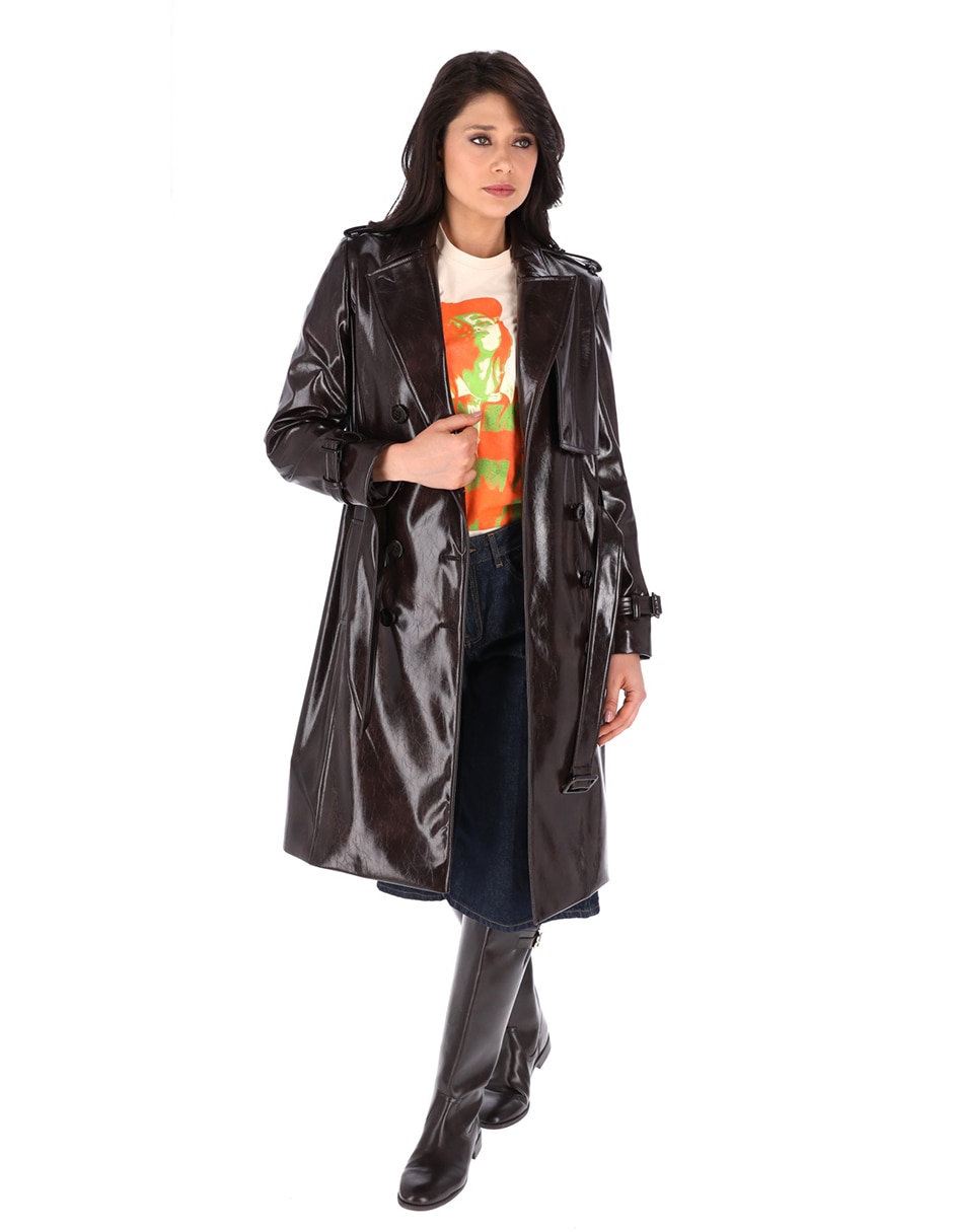 Gabardina impermeable con bolsa para mujer 4