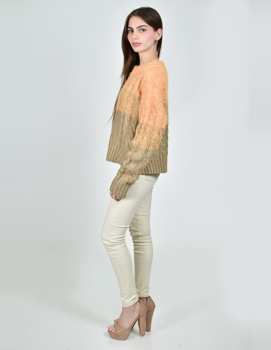 Suéter cuello redondo para mujer 2