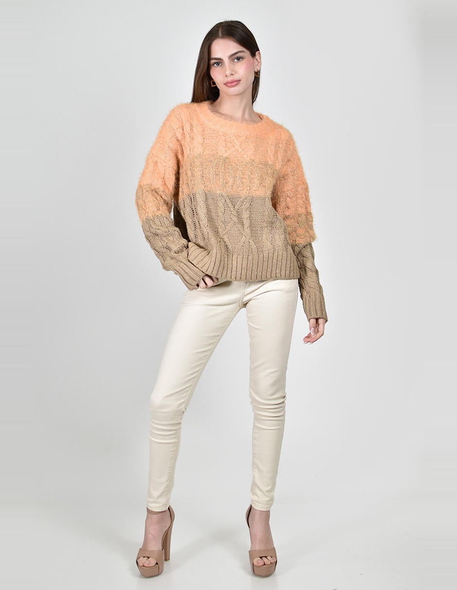 Suéter cuello redondo para mujer 4