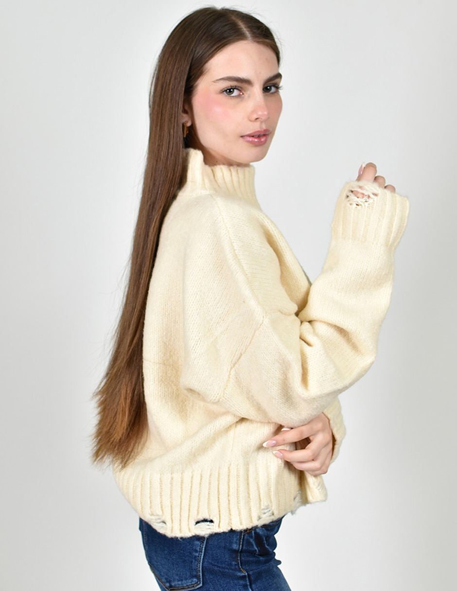 Suéter cuello redondo para mujer 2
