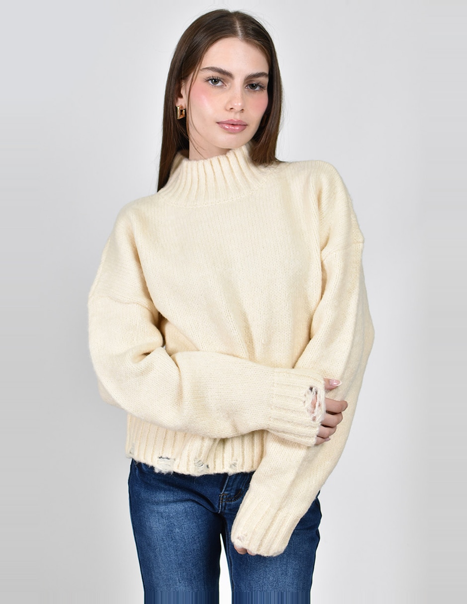 Suéter cuello redondo para mujer 3
