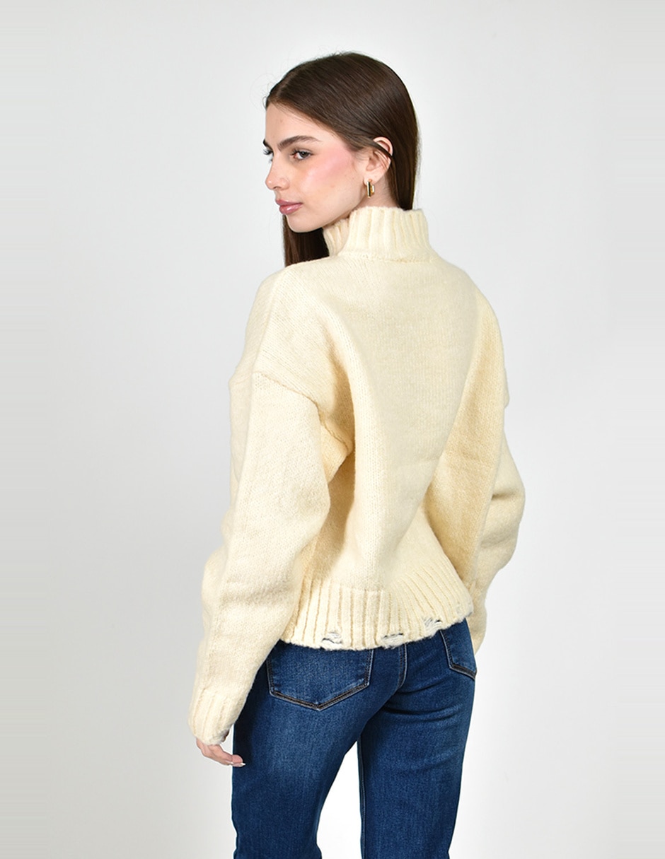 Suéter cuello redondo para mujer 5