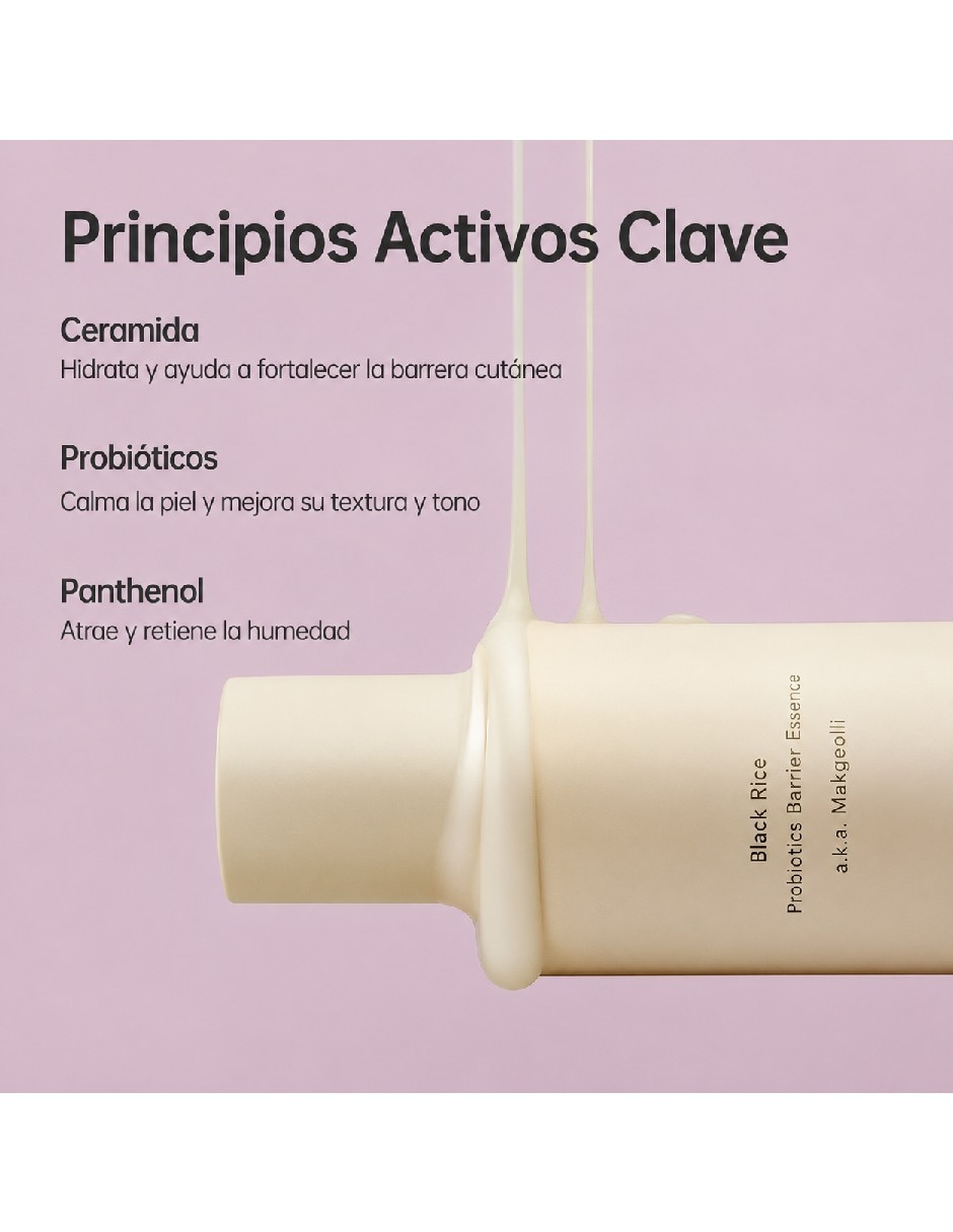 Sérum hidratante facial de arroz negro y probióticos 120 ml para todo tipo de piel 4