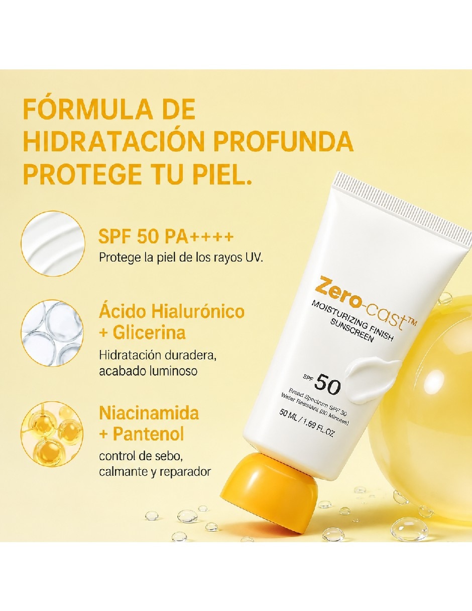 Protector solar FPS 50+ con niacinamida y pantenol 50 ml 2