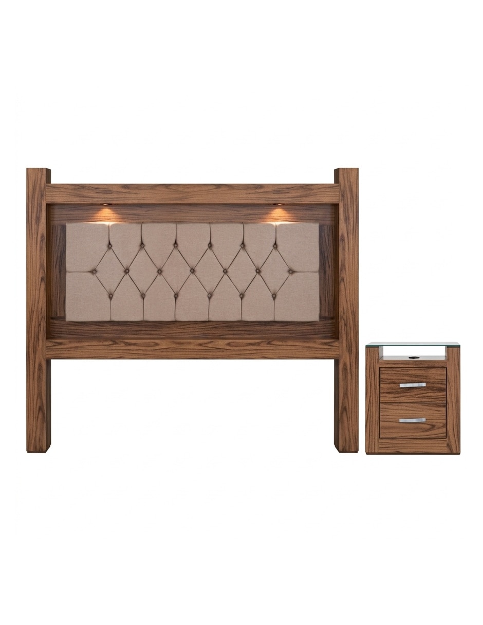 Cabecera Lisboa de madera de pino