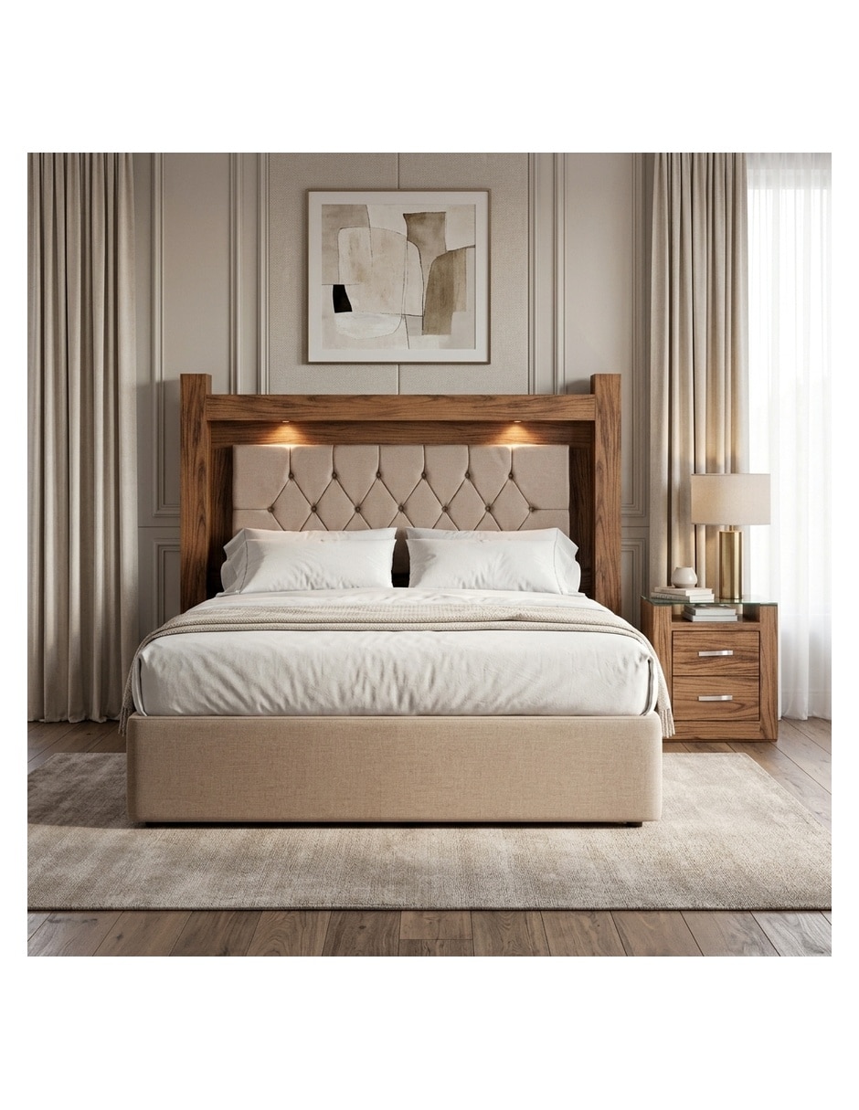 Cabecera Lisboa de madera de pino 4