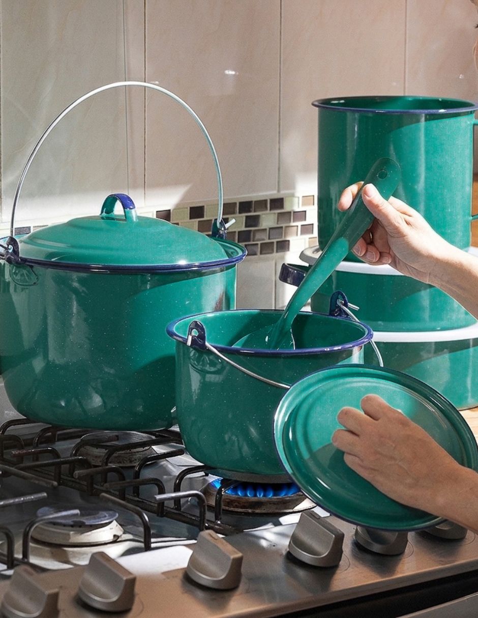 Batería de cocina Alexa de Acero vitrificado 9 piezas 3