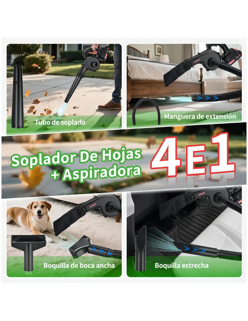 Sopladora a batería recargable 175 MPH 105 CFM 3