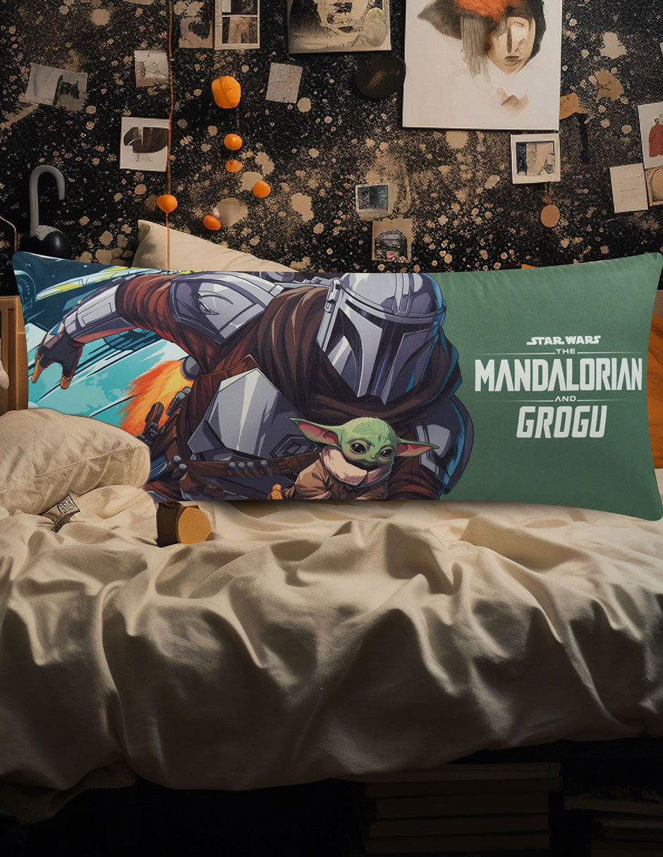 Almohada Súper Jumbo Mandalorian y Grogu firmeza Medio 2