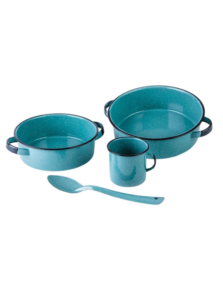 Batería de cocina Joaquina Azul praga de Acero vitrificado antiadherente 9 piezas 3