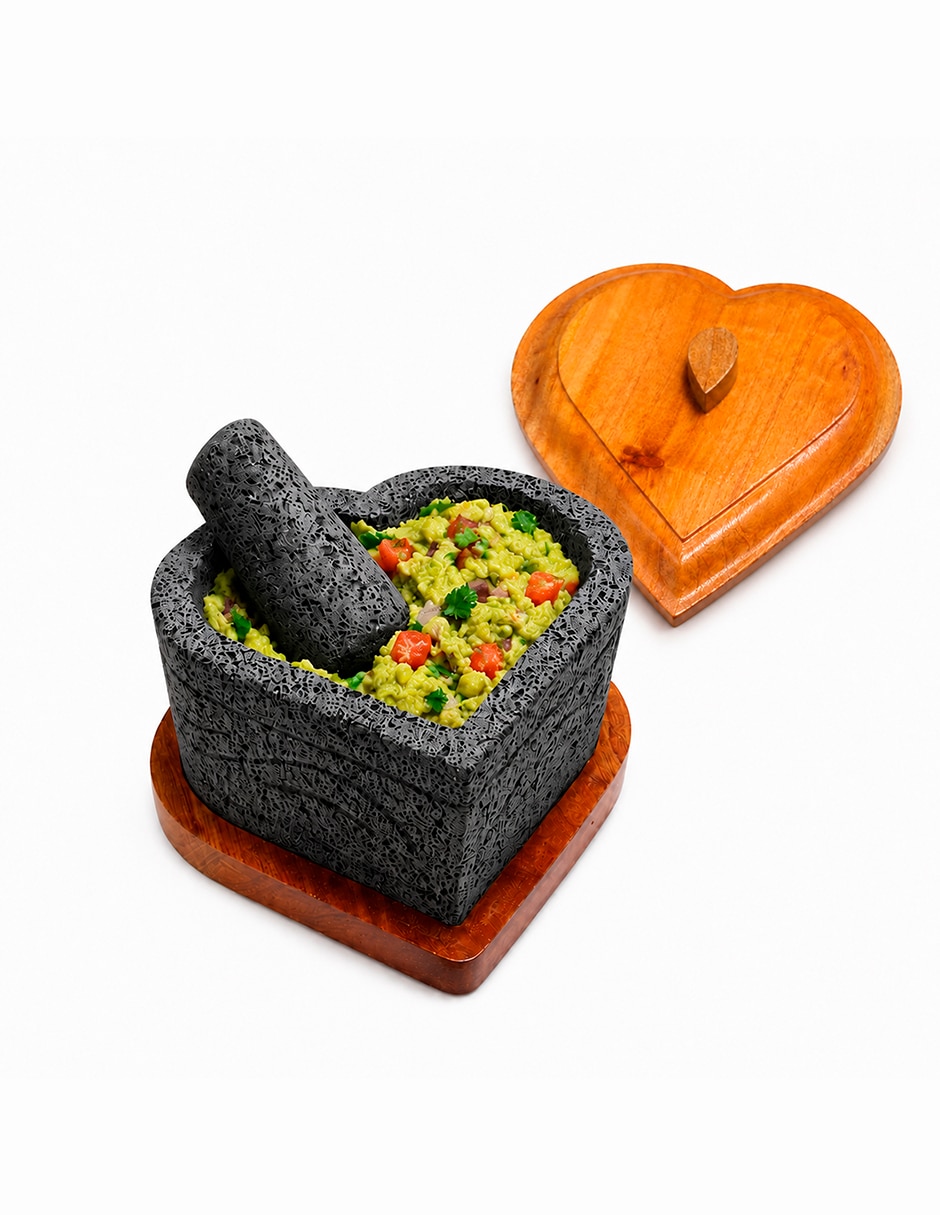 Molcajete en Forma de Corazón