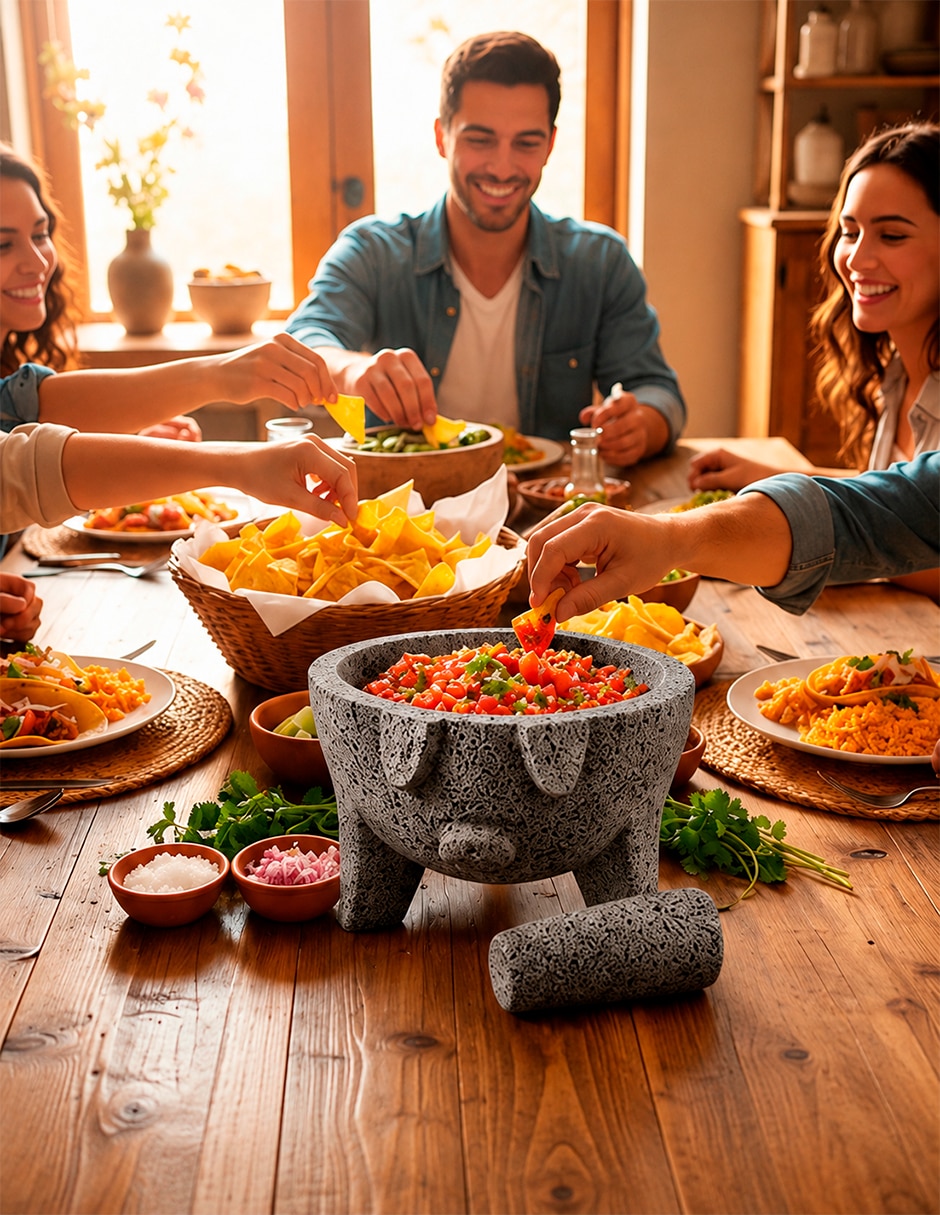 Molcajete con cabeza