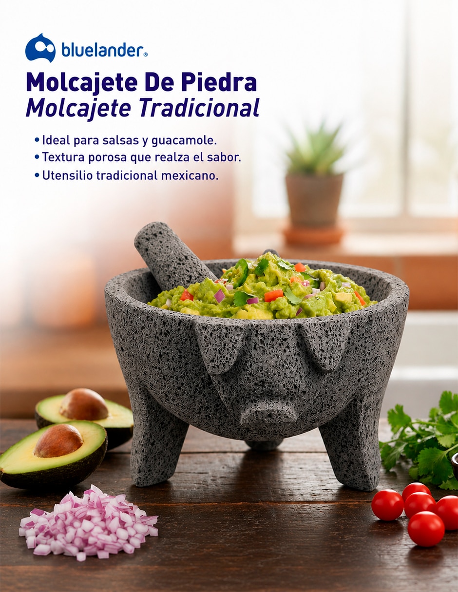 Molcajete con cabeza