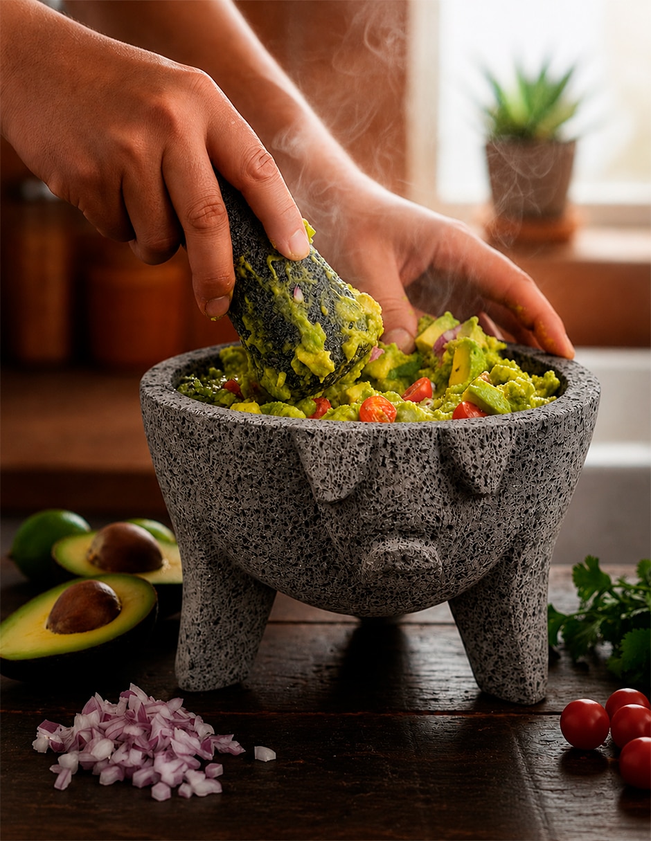 Molcajete con cabeza