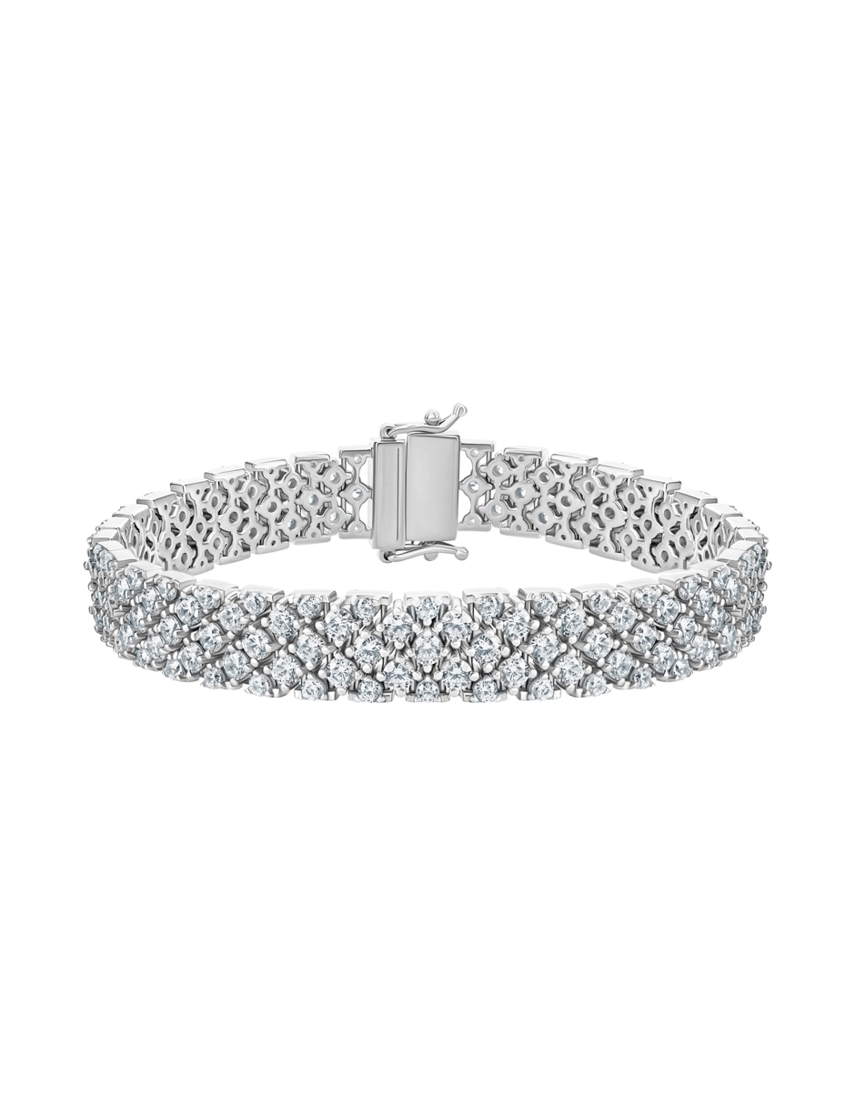 Pulsera de plata con zirconia P 925 acabado pavé Pulsera de plata con zirconia P 925 acabado pavé