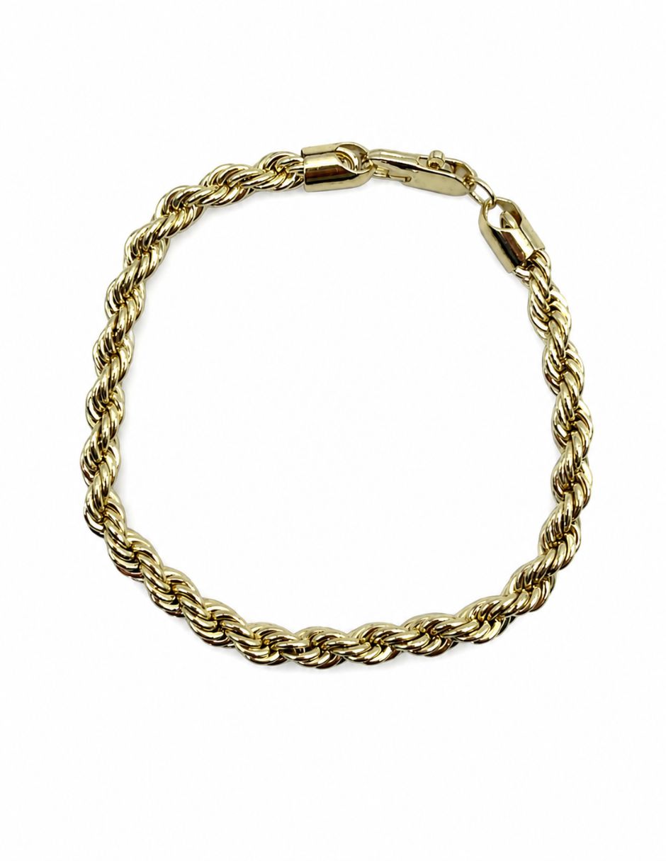 Pulsera de oro laminado de 14 k acabado brillante 3