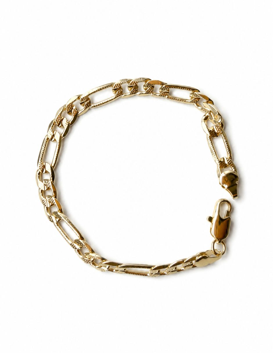 Pulsera Moon de oro laminado de 14 k acabado brillante