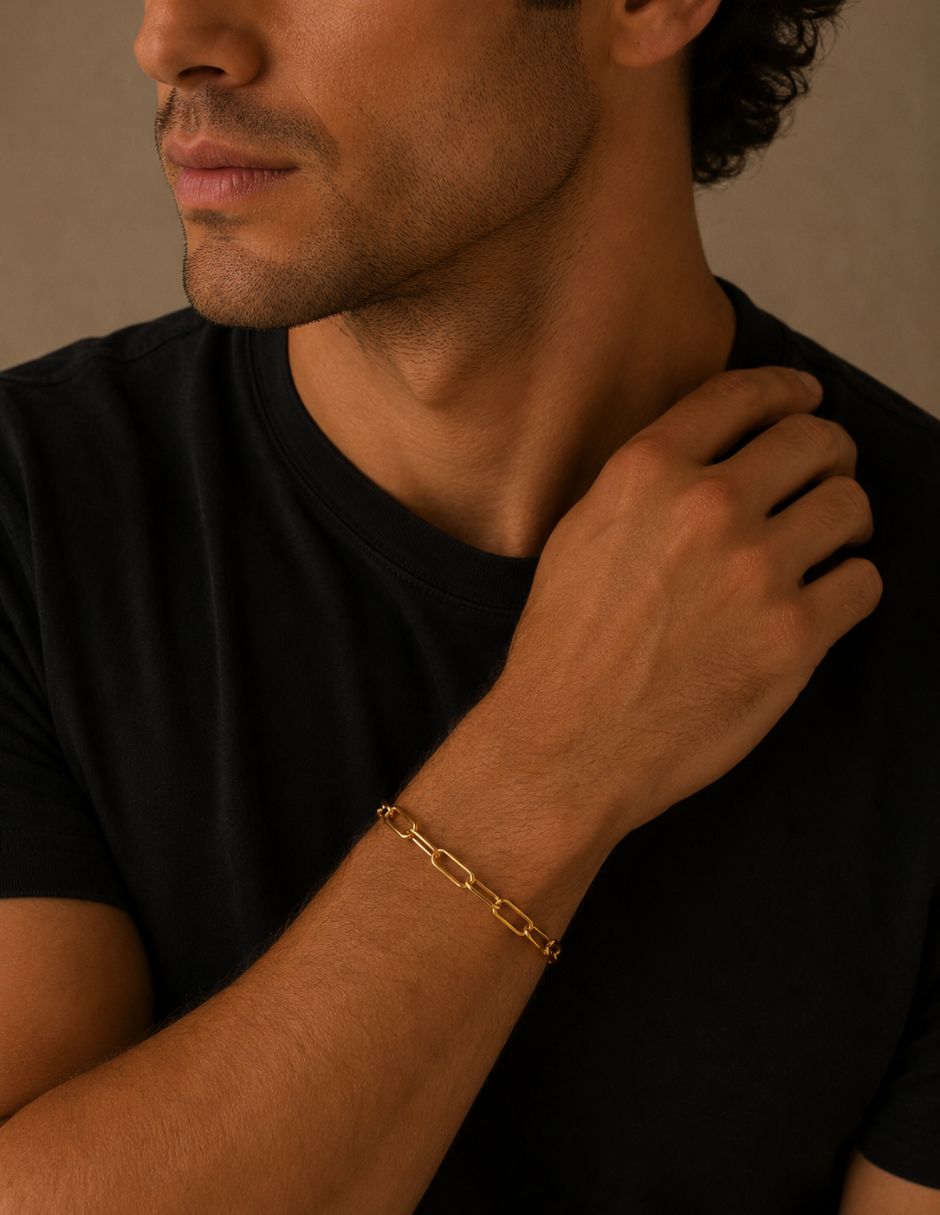 Pulsera Moon de oro laminado 14 K acabado brillante