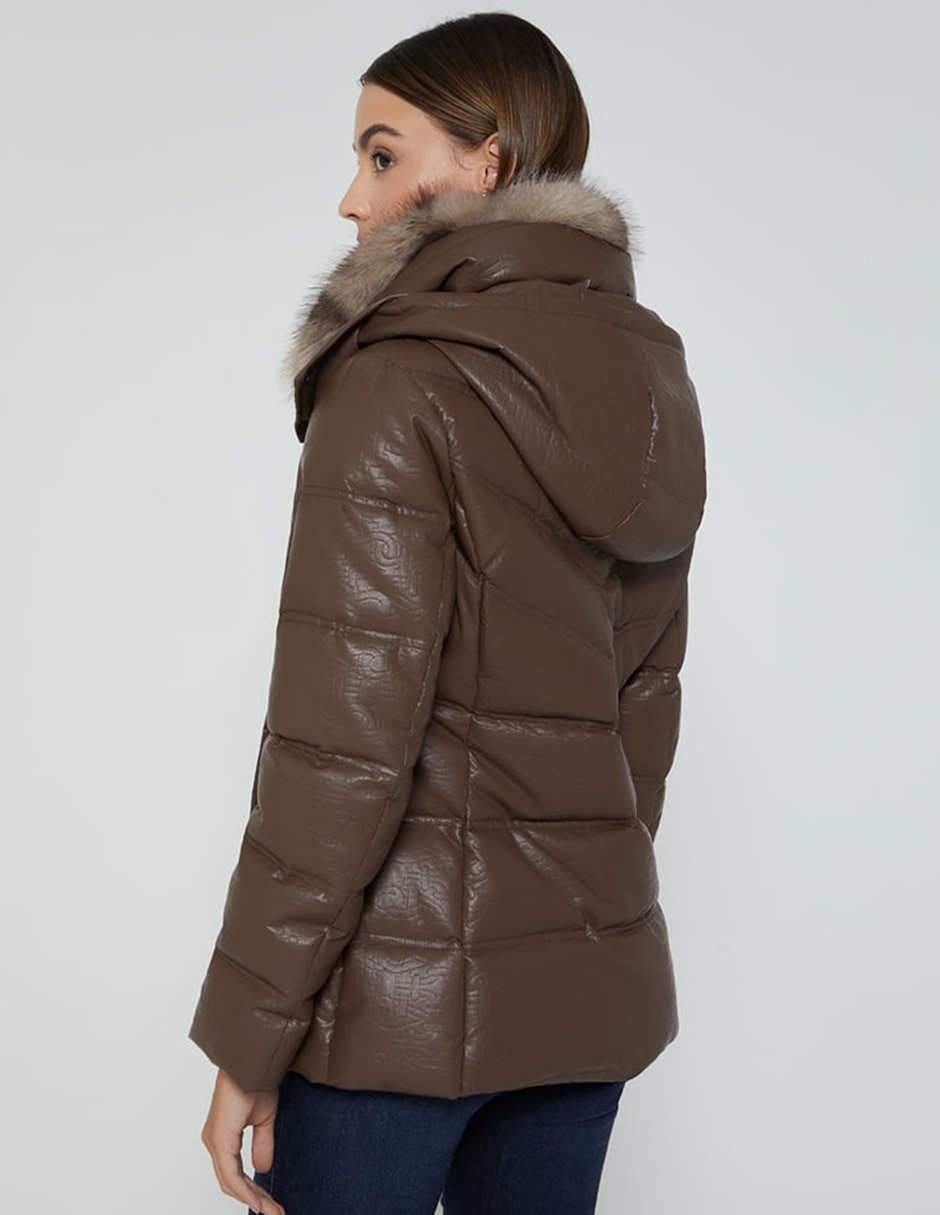 Chamarra capitonada impermeable para mujer 2