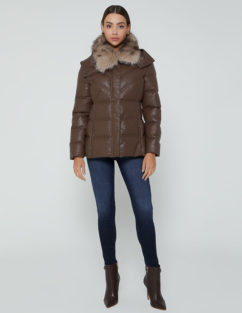 Chamarra capitonada impermeable para mujer 3