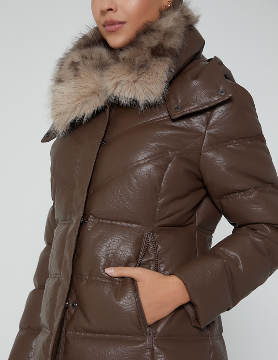 Chamarra capitonada impermeable para mujer 4