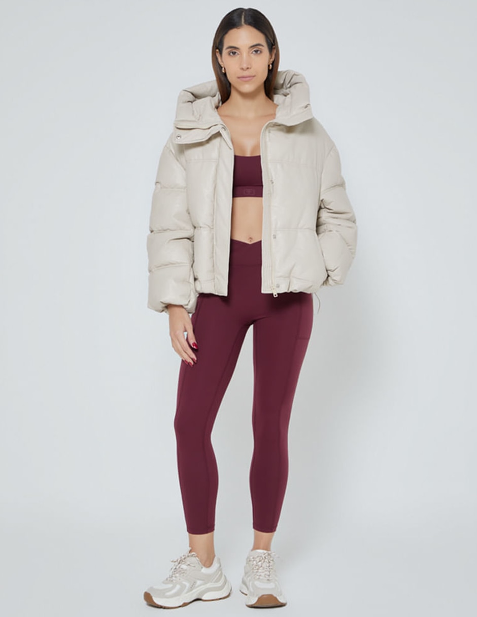 Chamarra capitonada impermeable para mujer 4